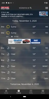 WECTweather android App screenshot 1