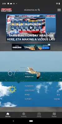 WECTweather android App screenshot 2